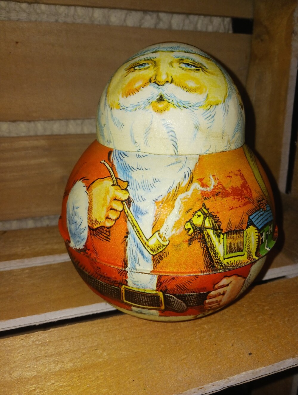 Vintage-Bristol Ware 1980 Roly Poly Santa